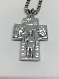 Saint Christopher Cross Medal Necklace