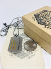 Load image into Gallery viewer, Dog Tag Necklace Military Pendant - &quot;Acta Non Verba&quot; Engraved