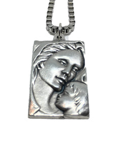 Madonna with Baby Jesus Medal Necklace